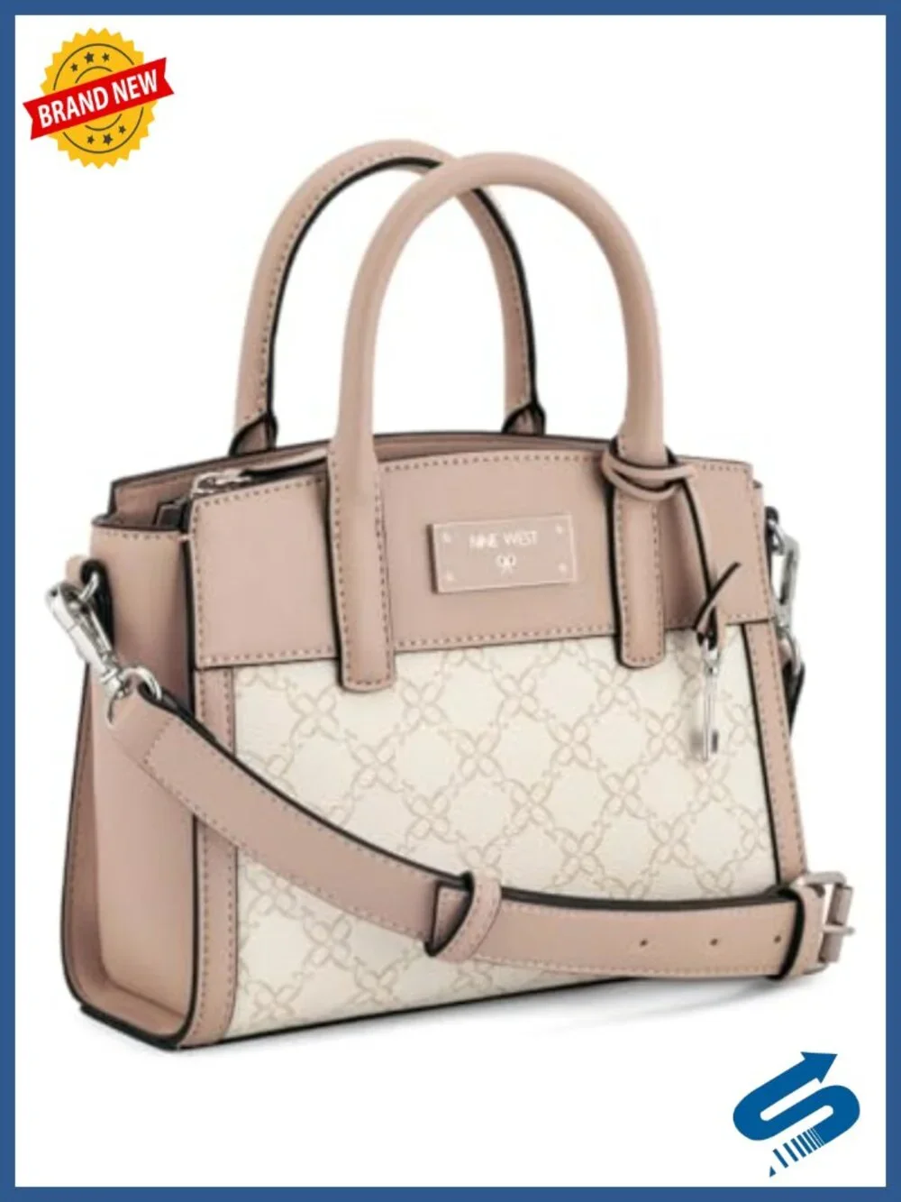 Faux Leather Mini Satchel Satchel Handbag with Adjustable Strap